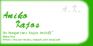 aniko kajos business card